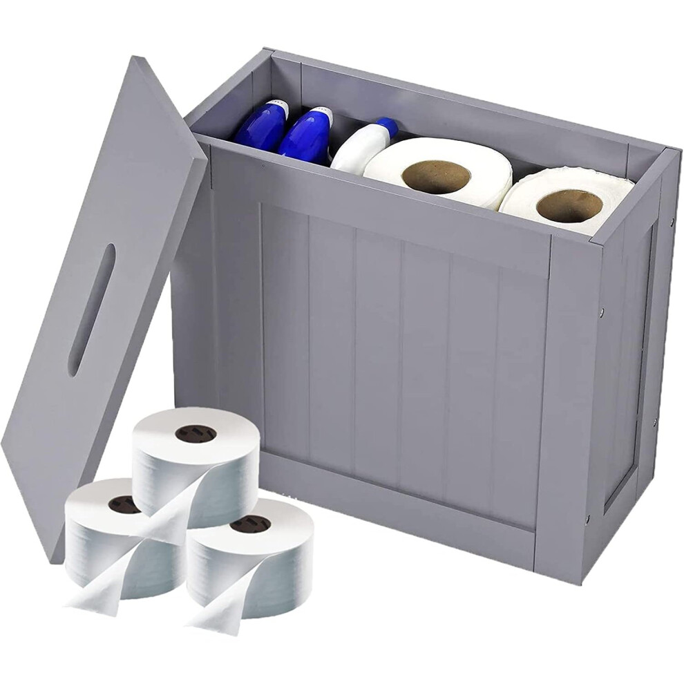 Bathroom Furniture Cabinet Toilet Paper Roll Holder Storage Cupboard G