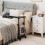 Costway C-shaped Sofa Side Table Adjustable End Table w/ Storage Basket 7