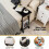 Costway C-shaped Sofa Side Table Adjustable End Table w/ Storage Basket 5
