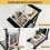 Costway C-shaped Sofa Side Table Adjustable End Table w/ Storage Basket 2