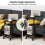 Costway C-shaped Sofa Side Table Adjustable End Table w/ Storage Basket 3