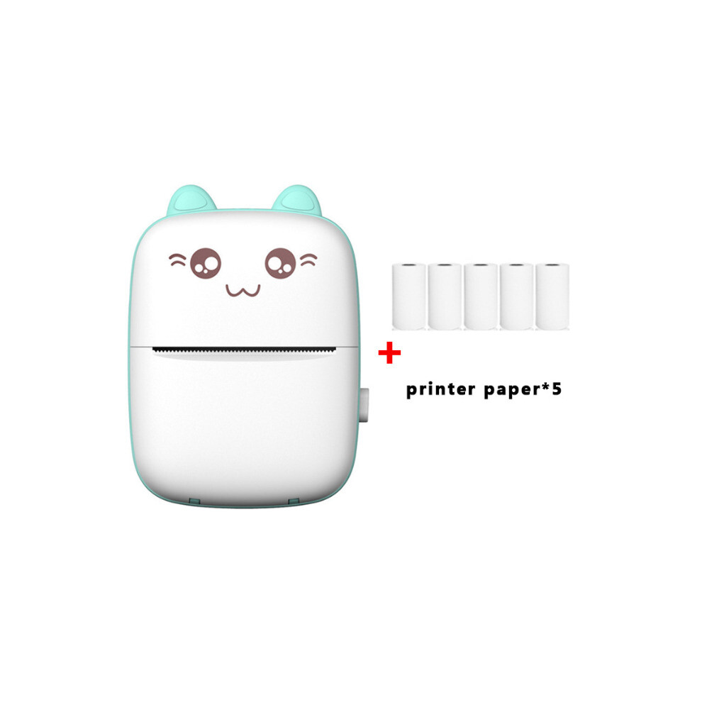 (Cat blue-5) Mini Wireless Smart Sticker Printer