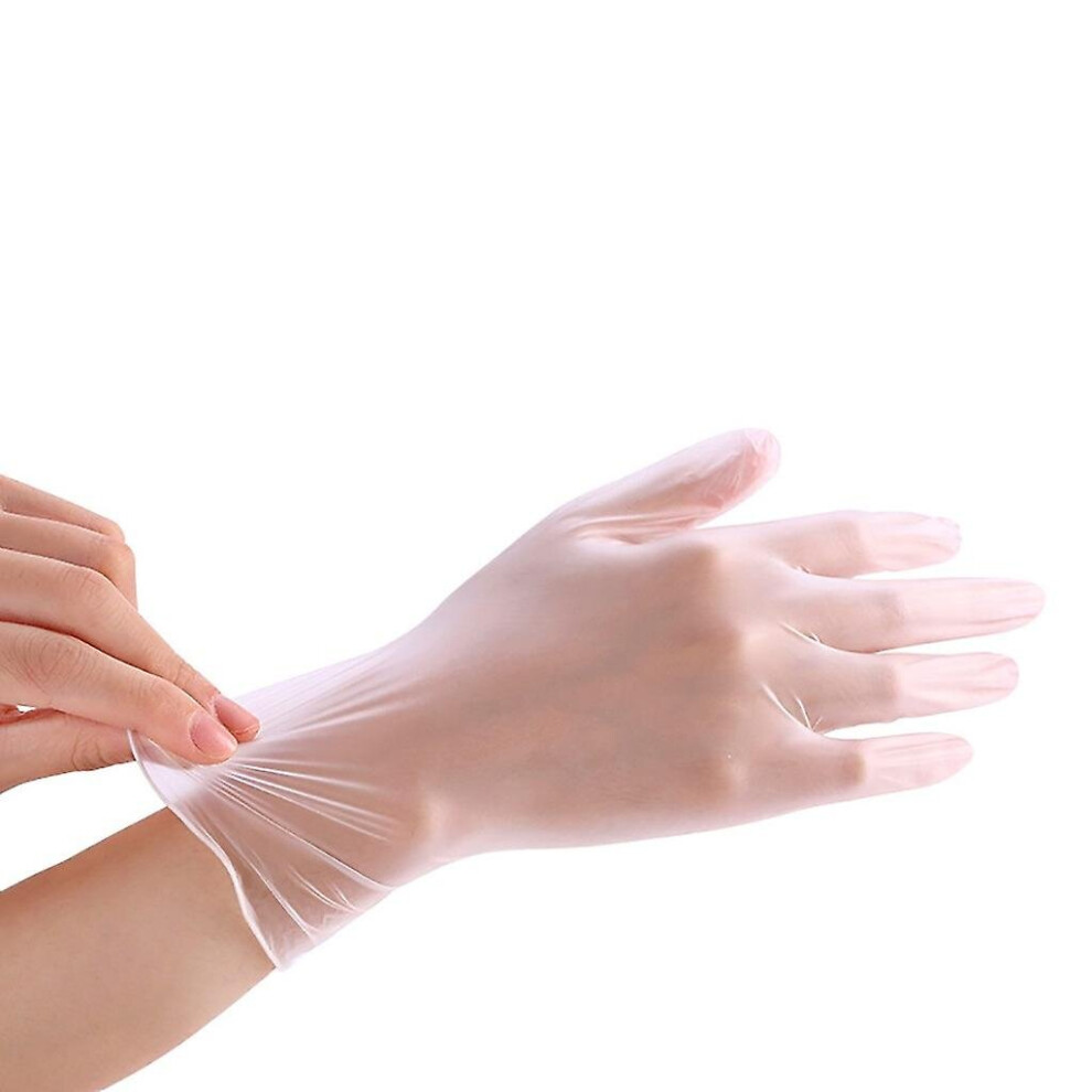 (S) 50Pcs Clear Disposable Gloves Transparent Pvc Gloves For Home Cleaning Dishwashing Tattooing 768692073312