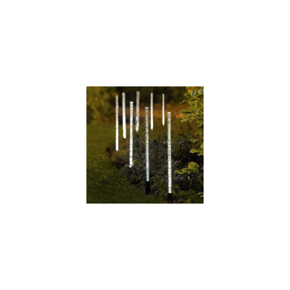 8pc LED Solar Lights Crystal Bubble Stick Solar Garden Lights 30cm