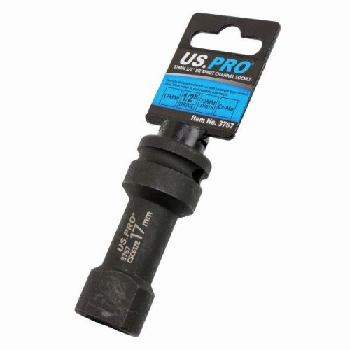 us pro US PRO Tools 17mm Strut Channel Unistrut Type Socket  Length 72mm 1/2" DR 3767 2