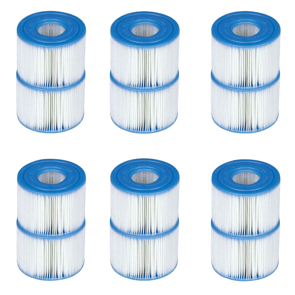 ( 6 x TWIN PACK) Intex PureSpa Filter Cartridge Type S1 Replacement Filter for Whirlpool