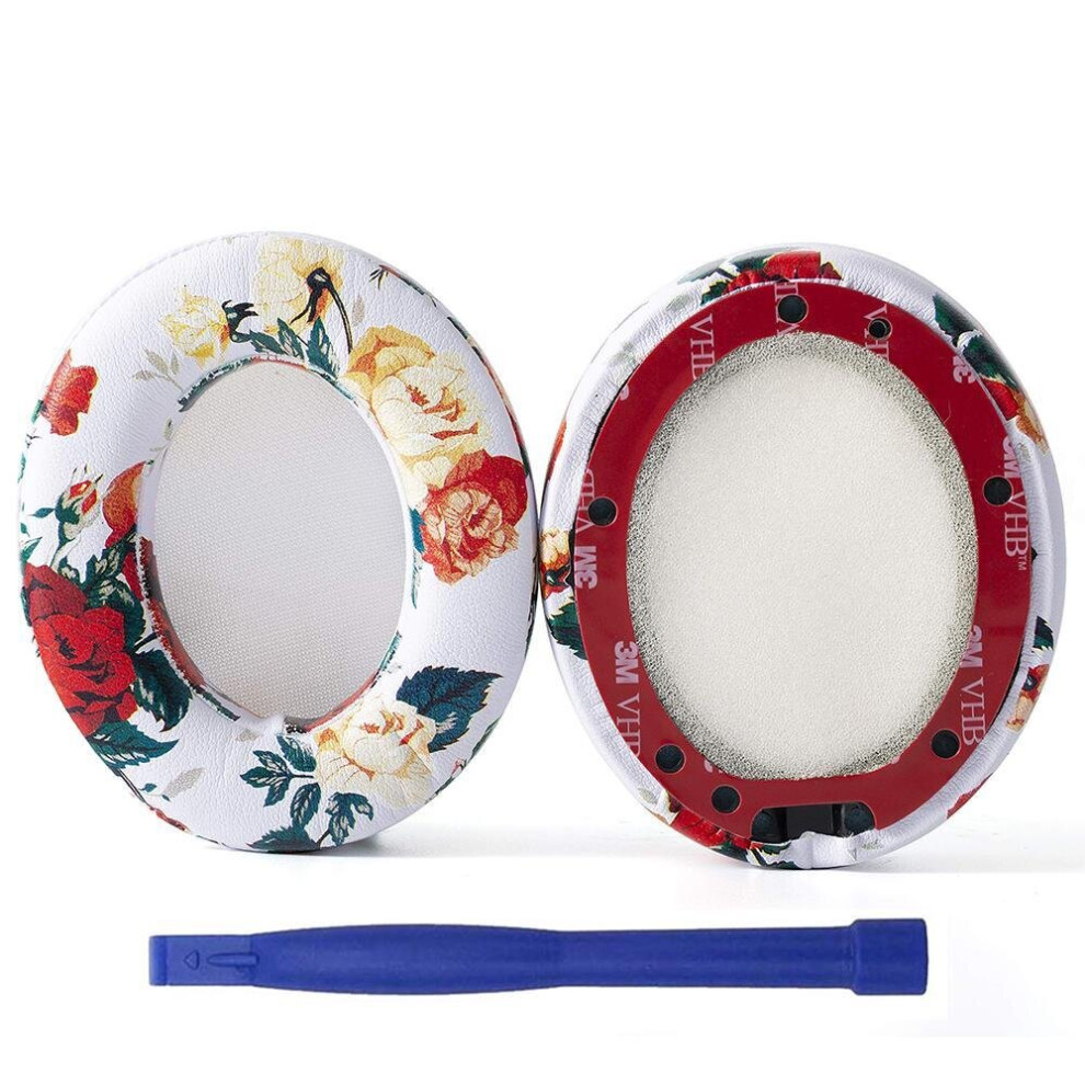 Saingot White (White) Rose Print Cushion Earpads For Beat Studio Headset