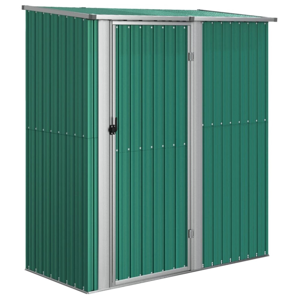 vidaXL Garden Shed Green Galvanised Steel Garage Outdoor Storage Shed House