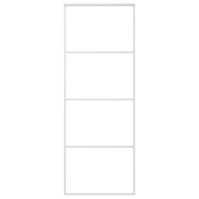 vidaXL Sliding Door ESG Glass and Aluminium 76x205 cm White Barn Interior Door