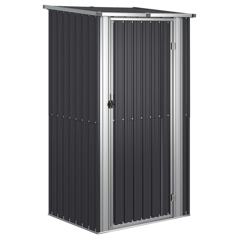 vidaXL Garden Shed Anthracite Galvanised Steel Outdoor Tool Shed Tool Cabinet