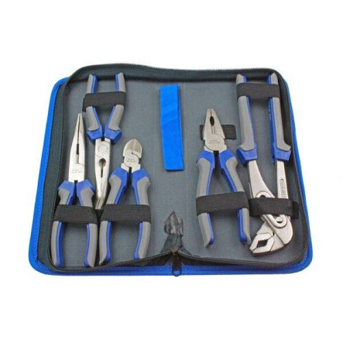 us pro US PRO Tools 5pc Pliers Set In case combination long bent nose side cutters water pump 1821 1