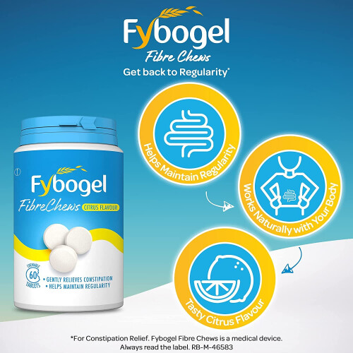 Fybogel - Fibre Chews - Citrus Flavour - 60 Tablets 2