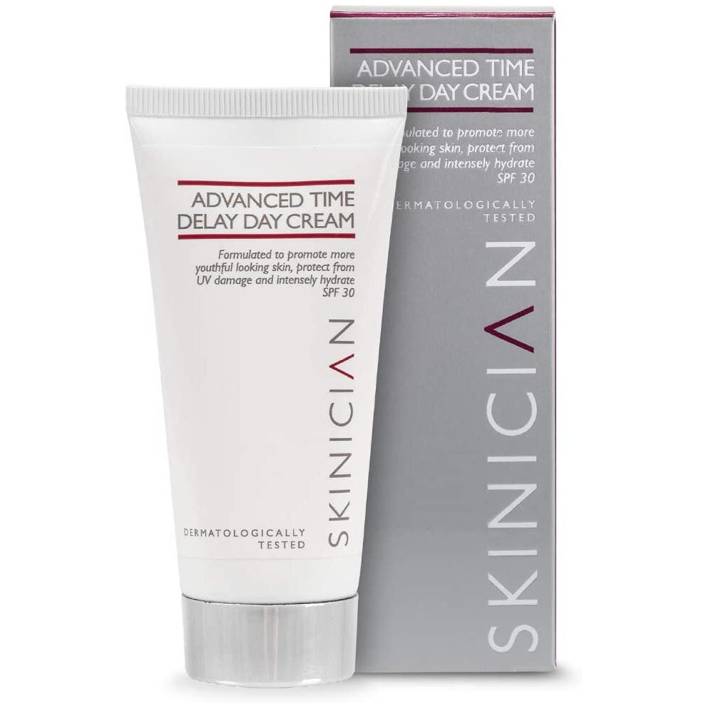 SKINICIAN Advanced Time Delay Cream - SPF30 Anti Ageing Face Cream - Salon Professional Skin Care - All Day Hydrating Moisturiser with Anti Wrinkle