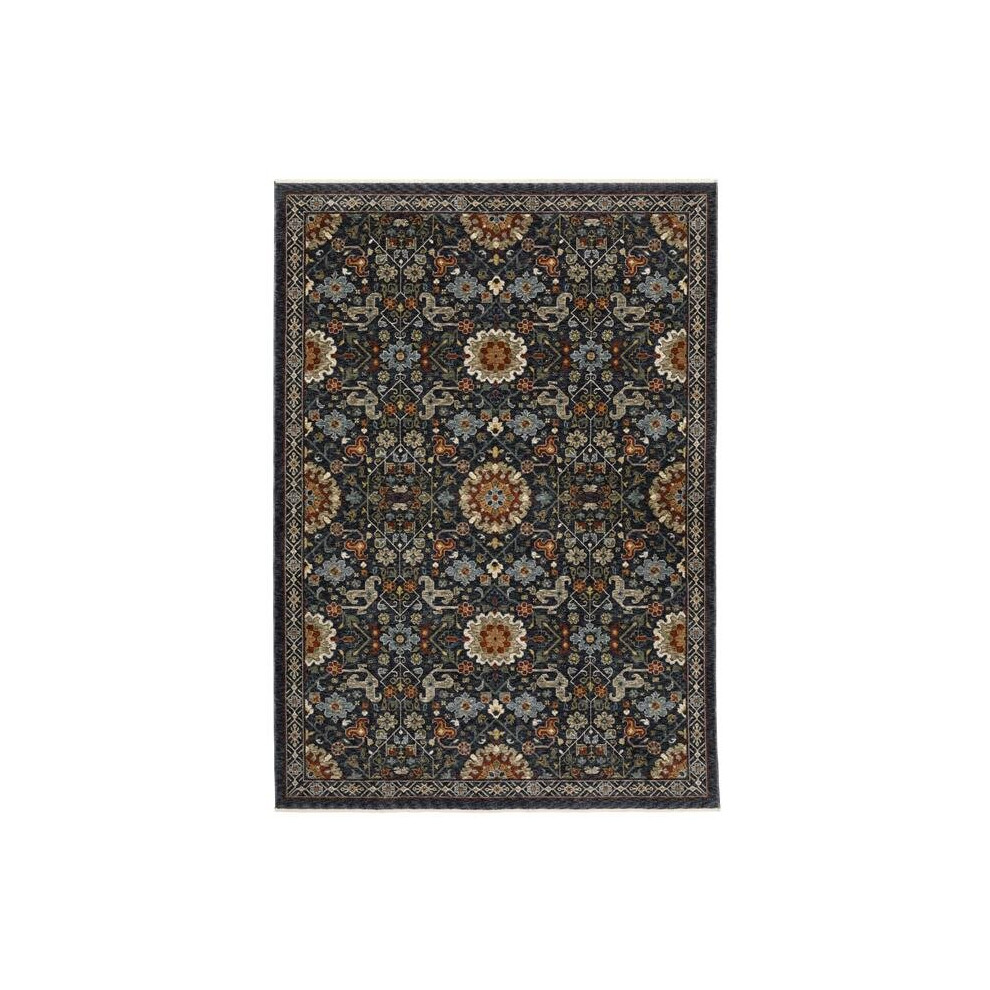 Oriental Weavers A006B1100153ST Aberdeen 006B1 Rectangle Traditional Rug, Blue - 3 ft. 3 in. x 5 ft.