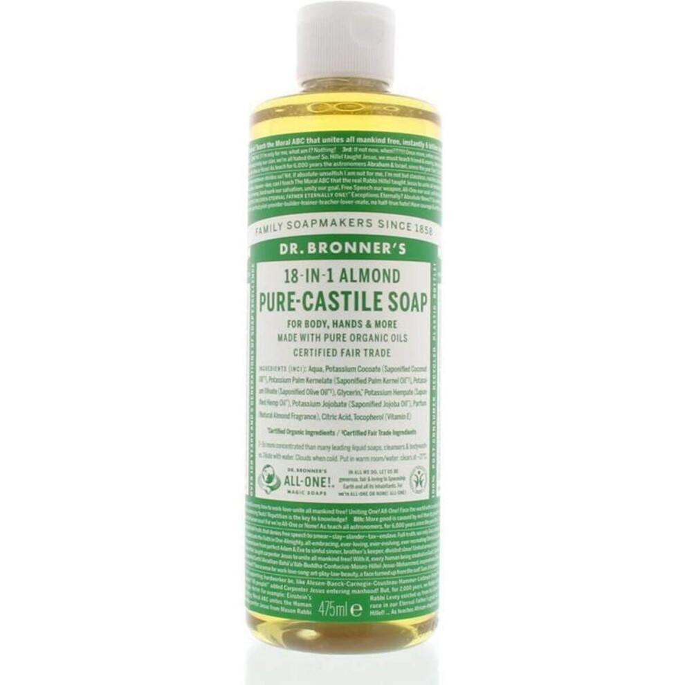 Dr. Bronner's Liquid Soap, Almond - 475 Ml