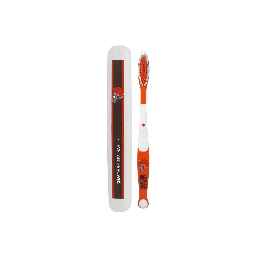 Siskiyousports Siskiyou Ftbr025tbc Nfl Cleveland Browns Toothbrush & Travel Case - One Size
