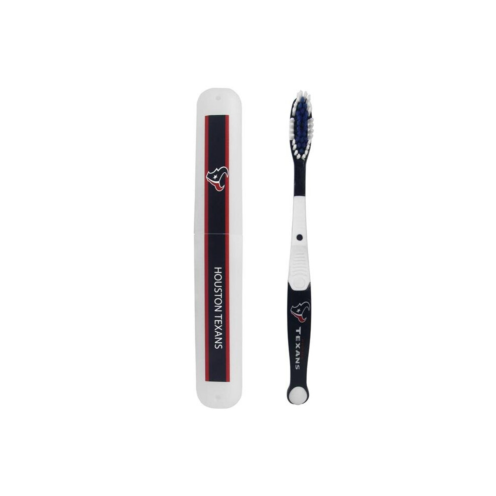 Siskiyousports Siskiyou Ftbr190tbc Unisex Nfl Houston Texans Toothbrush & Travel Case - One Size