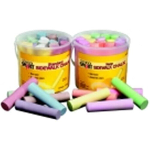 School Smart Non-Toxic Sidewalk Chalk, Pack - 20