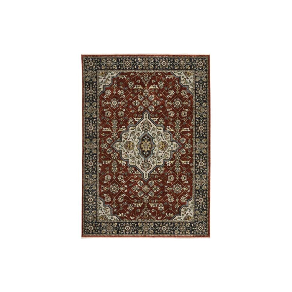 Oriental Weavers A4151R100153ST Aberdeen 4151R Rectangle Traditional Rug, Red - 3 ft. 3 in. x 5 ft.