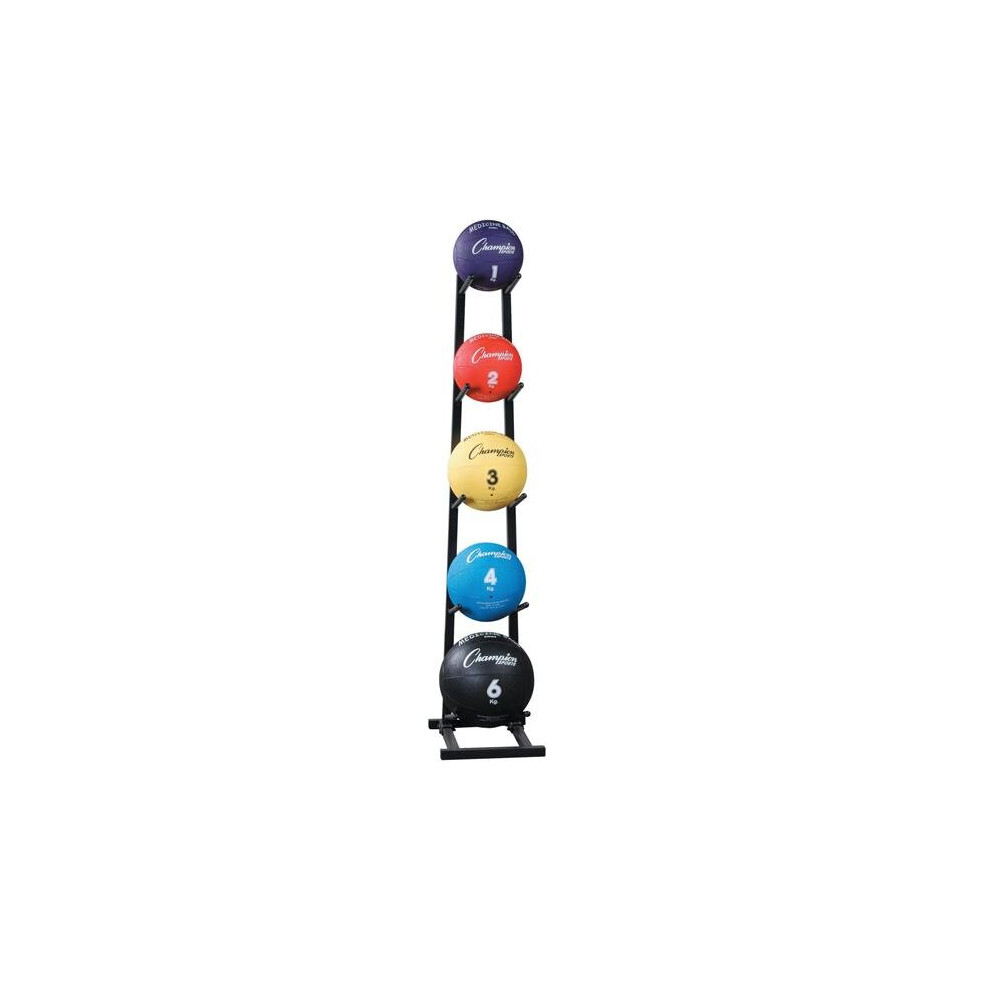 Champion 1288956 Single Stack Medicine Ball Rack, Black