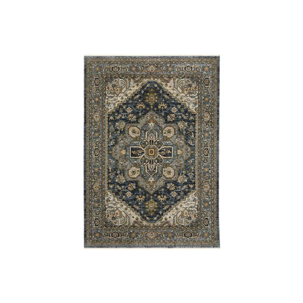 Oriental Weavers A1144Q100153ST Aberdeen 1144Q Rectangle Traditional Rug, Blue - 3 ft. 3 in. x 5 ft.