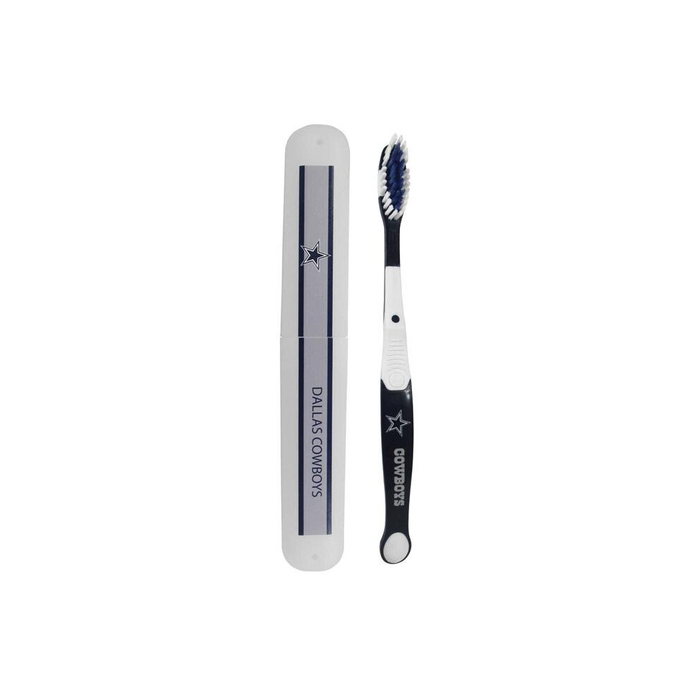 Siskiyousports Siskiyou Ftbr055tbc Nfl Dallas Cowboys Toothbrush & Travel Case - One Size