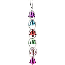 HEEPDD Parrot Bells Toy, Colorful Ringer Bells Swing Toy for Birds Budgies Parakeets African Greys Conures Cockatiels Love Birds Finch
