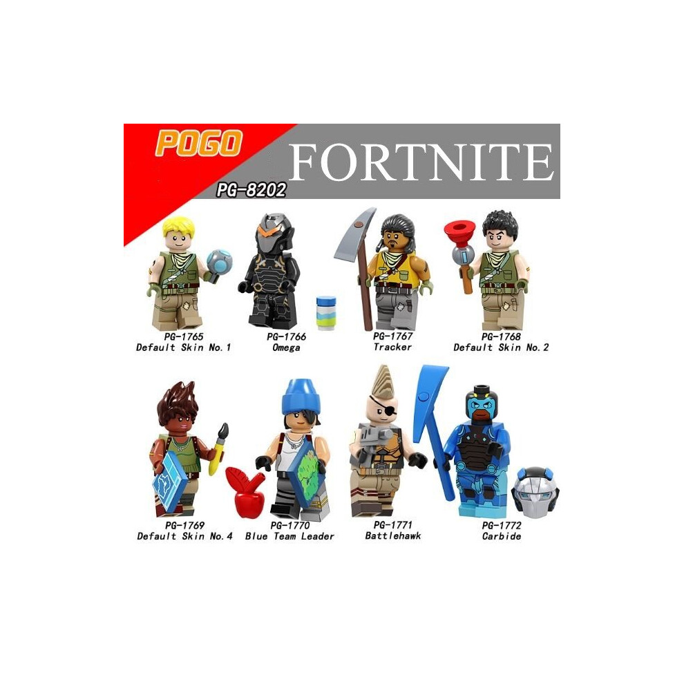 8PCS FORTNITE Assembled Building Blocks Minifigure Educational Children's Toys Collectible Gifts