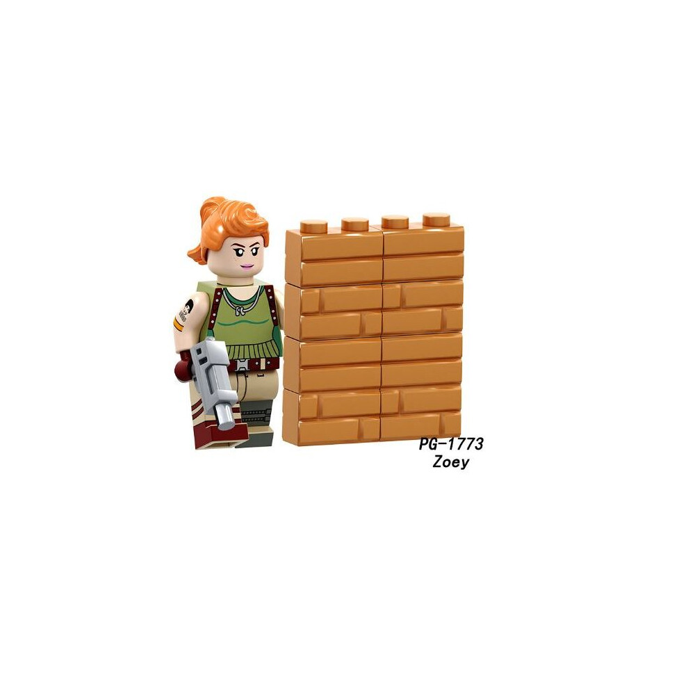 (Zoey-1) FORTNITE Minifigure Assembled Building Blocks Minifigure Educational Children's Toys Collectible Gifts