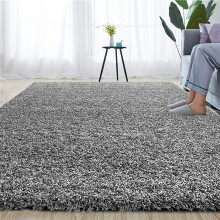 (SILVER GREY, 200 X 290 CM) EXTRA THICK HEAVY 5CM PILE SOFT LUXURIOUS SHAGGY MODERN AREA BEDROOM HALL RUG RUNNER MAT SHAGGY RUGS