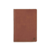 Leather Notebook Cover A5 Luxury Clay Brown With Tote Gift Bag