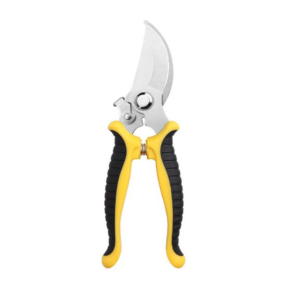 (Yellow) Pruner Garden Scissors Professional Sharp Bypass Pruning Shears Tree Trimmers