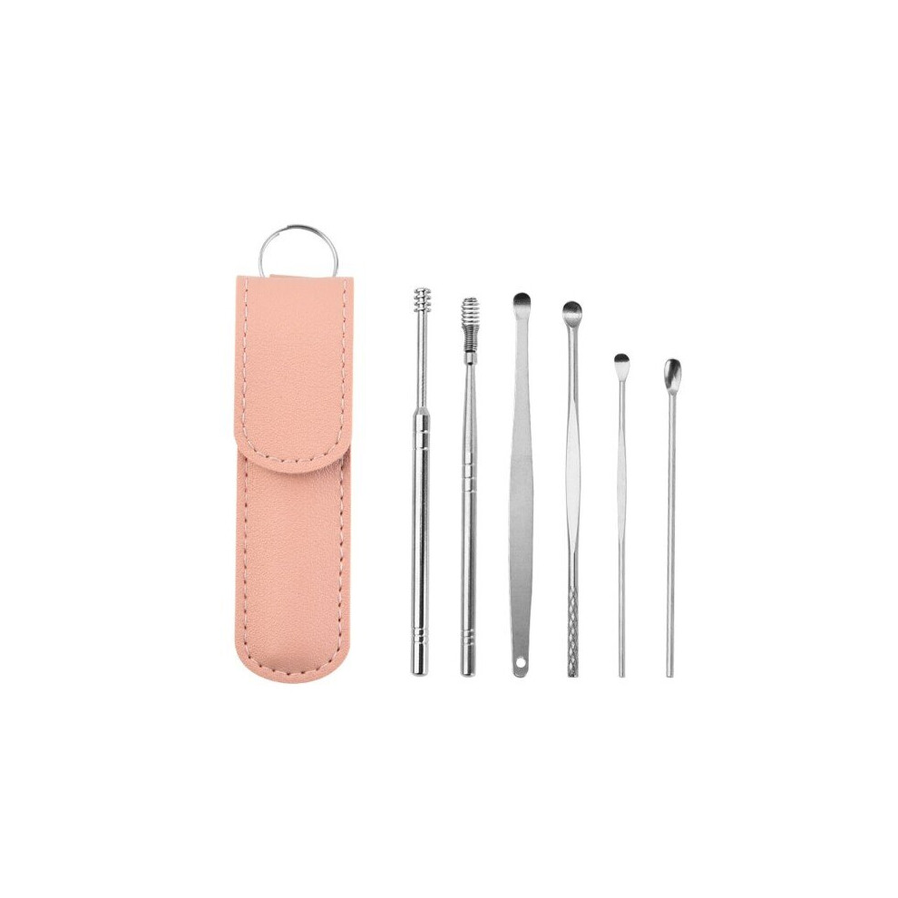 Geni-Store Pink (Pink) Ear Cleaner Wax Removal Tool Earpick Sticks Earwax Remover Curette Ear Pick Cleaning