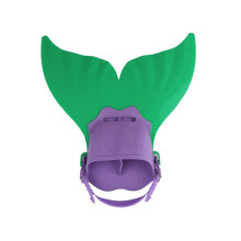 (Green) Kids Swimming Fins Training Flipper Mermaid Swim Fin Swimming Foot Flipper Diving Feet Tail For Children Water Sports Training