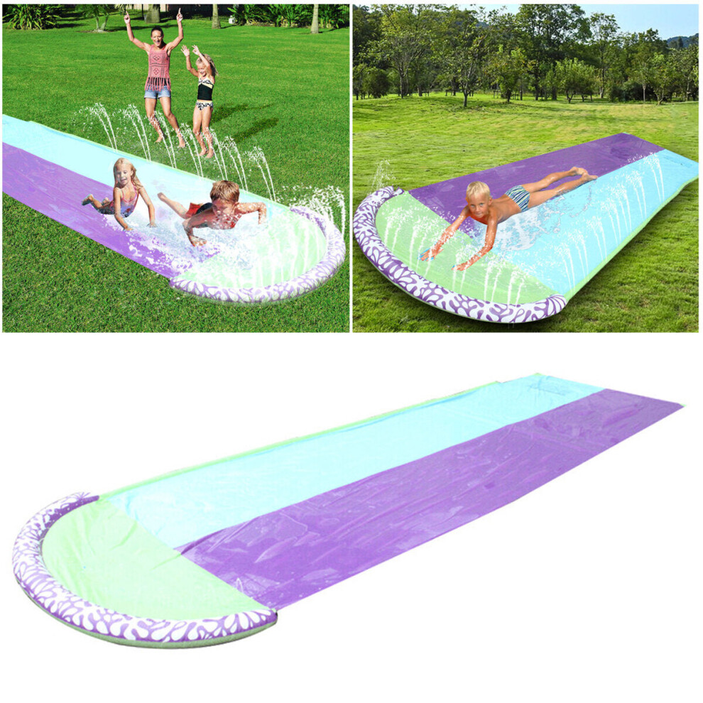 4.8x1.4M PVC Water Slide Water Splash Slide Toys Giant Inflatable Surf 'N Fun Lawn Slip