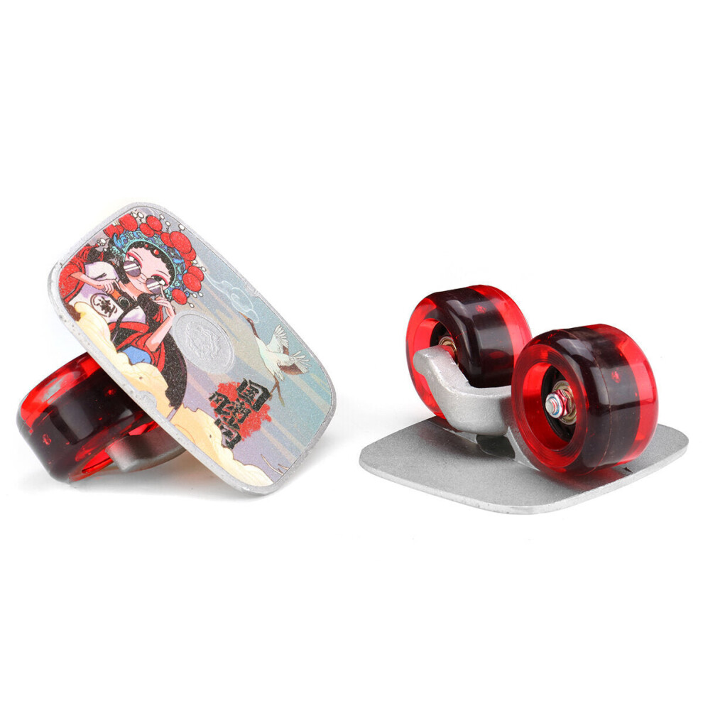 (B) 2 Pcs Skate Board PU Flashing Wheel Split Skateboard Drift Plate Roller Skate Outdoor Sport