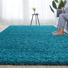 (TEAL, 160 X 230 CM) EXTRA THICK HEAVY 5CM PILE SOFT LUXURIOUS SHAGGY MODERN AREA BEDROOM HALL RUG RUNNER MAT SHAGGY RUGS