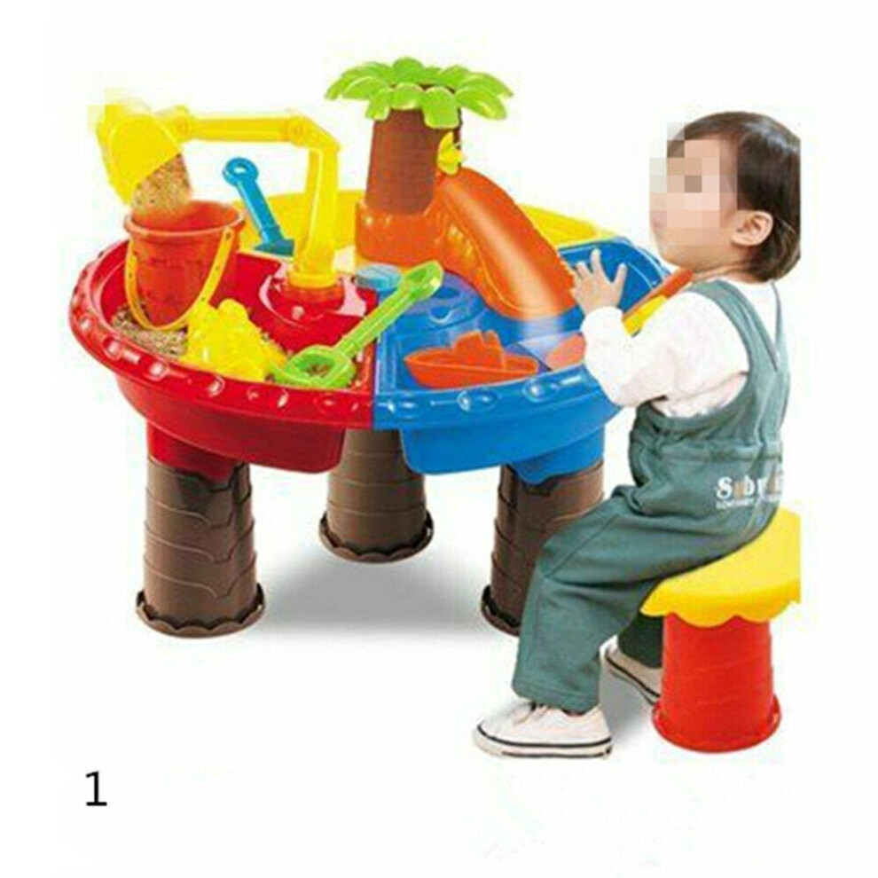 (Round section digging small trees) Sand And Water Table Sandpit Indoor Outdoor Beach Kids Children Play Toy Set