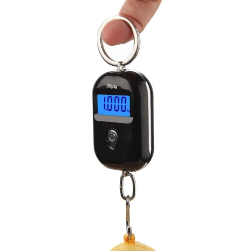 (Pink) Mini Keychain Digital Hanging Scale Electronic Luggage Hook LCD Backlight Kitchen Steelyard 2