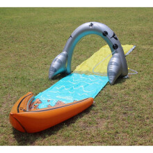 (type1) 2/3 people Inflatable Water Slide Fun Outdoor Splash Slip For Children Summer Pool Kids Games