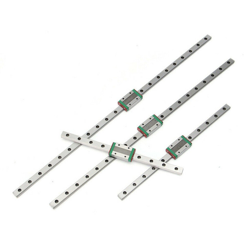 (100mm) 2-Piece Set Of 250/300/500/550mm MGN12 Miniature Linear Guide With MGN12 H Anti-drop Bead Slider CNC Parts