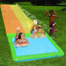 (type2) 2/3 people Inflatable Water Slide Fun Outdoor Splash Slip For Children Summer Pool Kids Games