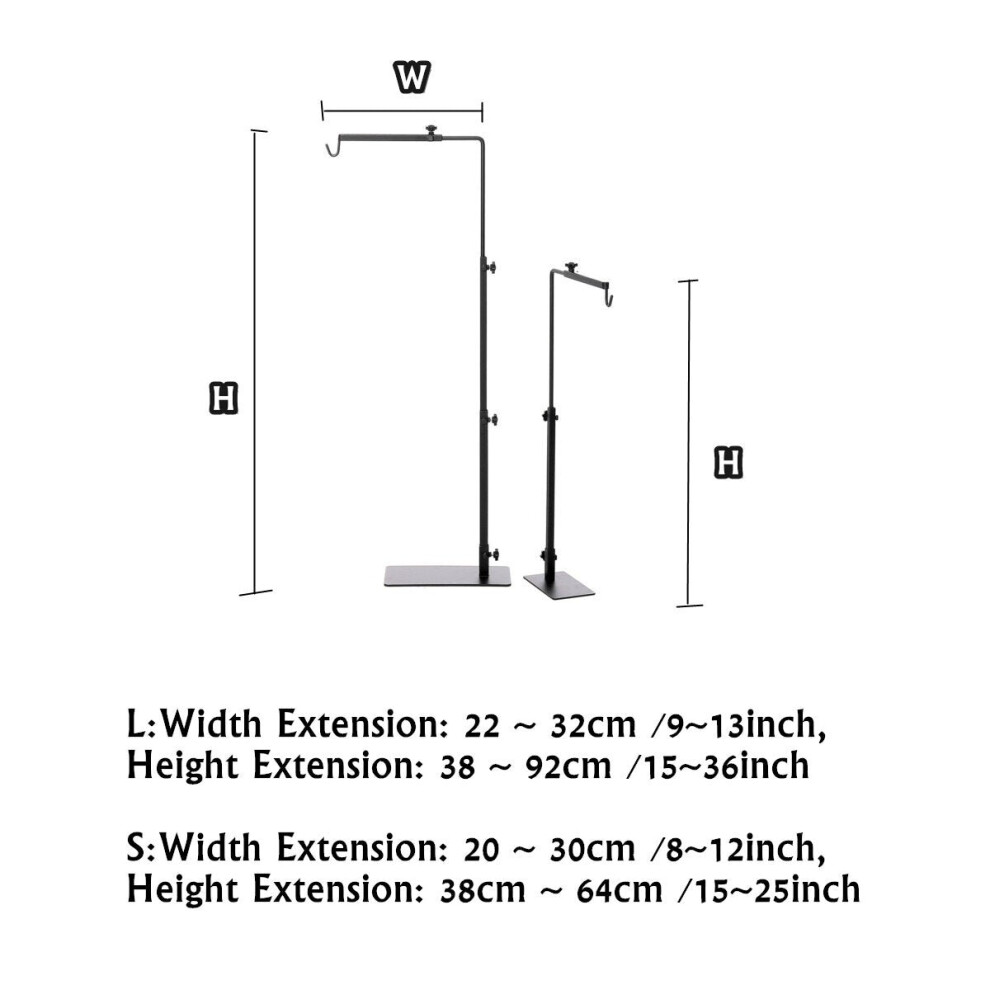 (L) Iron Bracket Light Stand Reptile Backlight Adjustable Tortoise Lamp Holder Rack