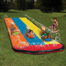 (type3) 2/3 people Inflatable Water Slide Fun Outdoor Splash Slip For Children Summer Pool Kids Games