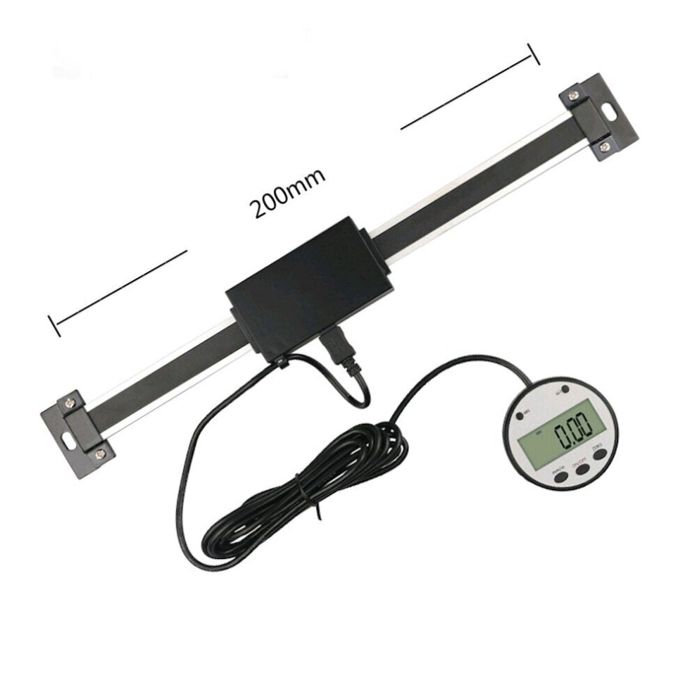 (200mm) 100mm to 600mm Linear Scale Digital Display Ruler Horizontal Vertical Dual-purpose Machine Tools