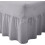 (Double, Gray) Luxury Percale Fitted Valance Sheet Non Iron Sheet 1