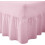 (King, Pink) Luxury Percale Fitted Valance Sheet Non Iron Sheet 1