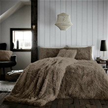(Mink, Single) Luxury Super Soft HUG & SNUG Long Pile Fleece Fluffy Fur Duvet