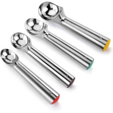 (2.5 oz Green - CAT320/G) Commercial Grade Self Defrost Ice Cream  Scoop Cast Aluminium