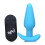 21X Vibrating Silicone Butt Plug w/ Remote Control - Blue 1